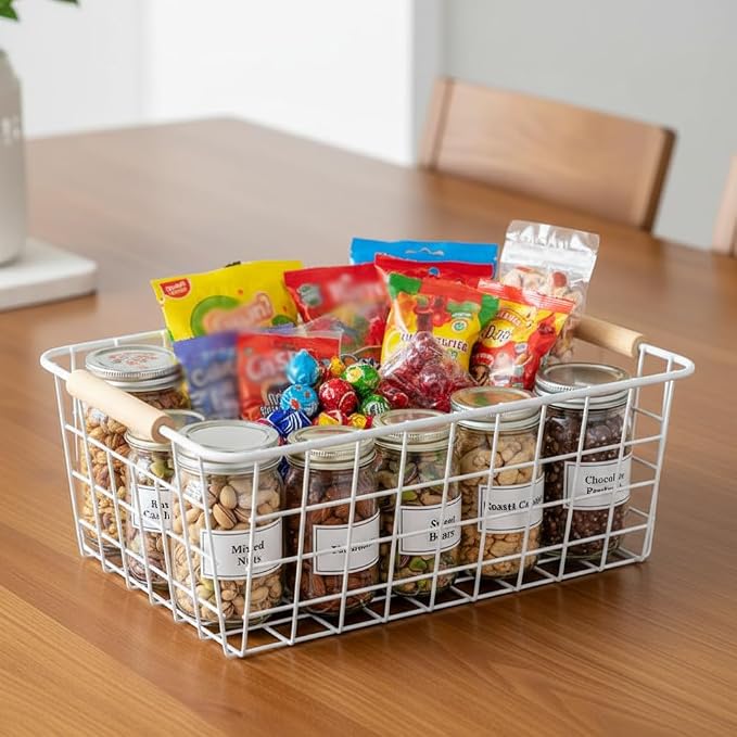 LeleCAT White Wire Baskets for Organizing - Image 8