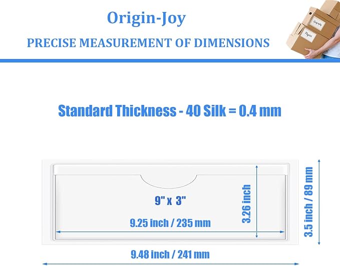 Origin-Joy 25 PCS Self-Adhesive Index Label Pockets - Image 2