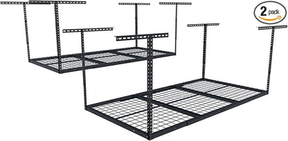 FLEXIMOUNTS 2 Pack 3x6 Overhead Garage Storage Adjustable Ceiling Rack 72" by FLEXIMOUNTS