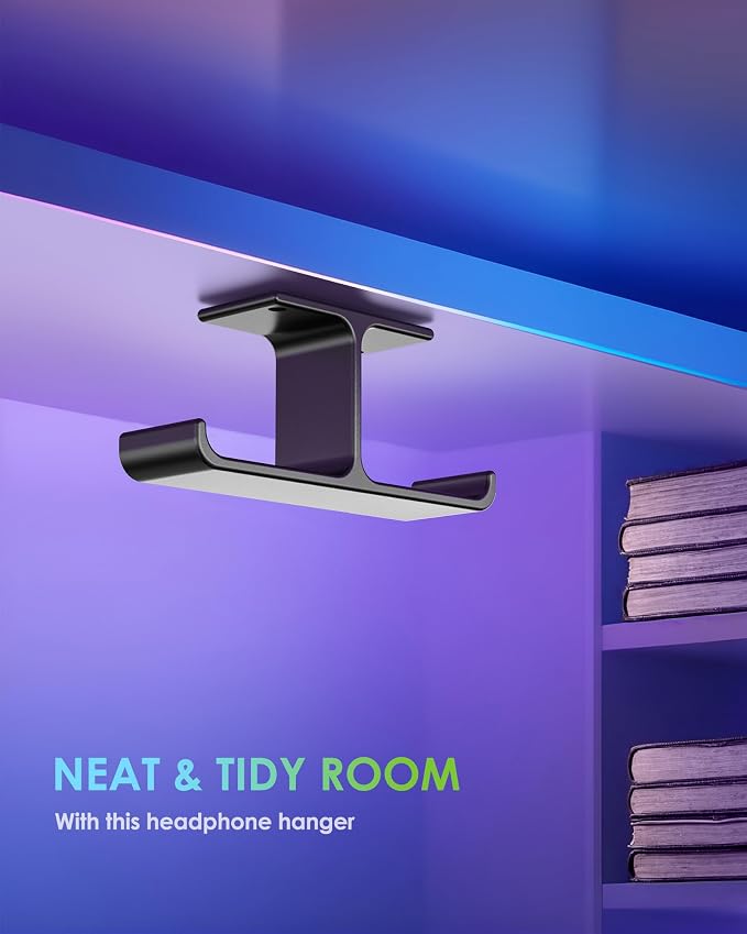 All Aluminum Headset & Headphone Stand Hanger Under Desk Headphone Holder Hook - Image 7