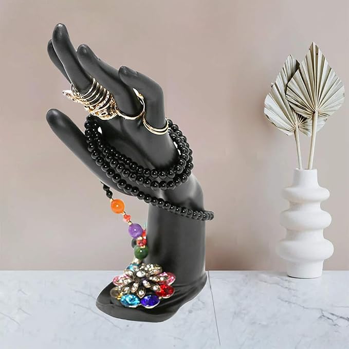 Resin Lotus Flower Ring and Bracelet Artcraft Hand Display Rack - Image 2