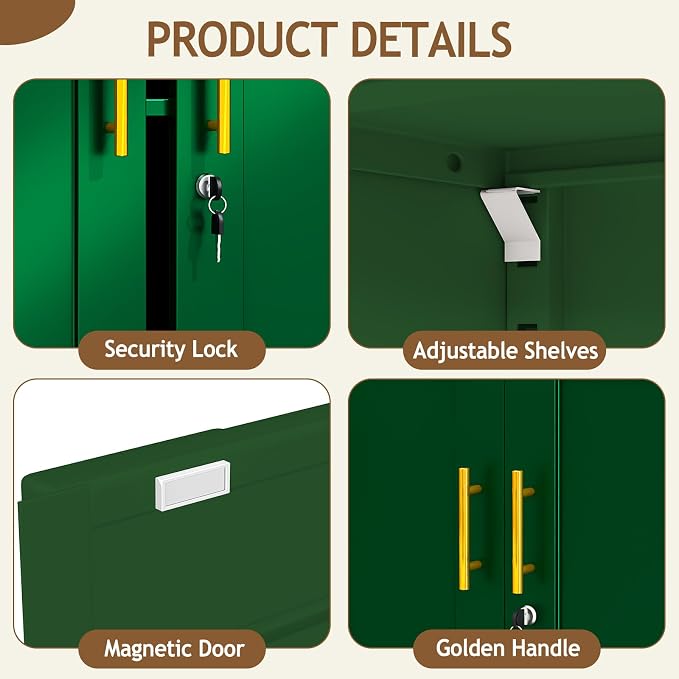 pozdeg 35" Metal Storage Cabinet - Image 3