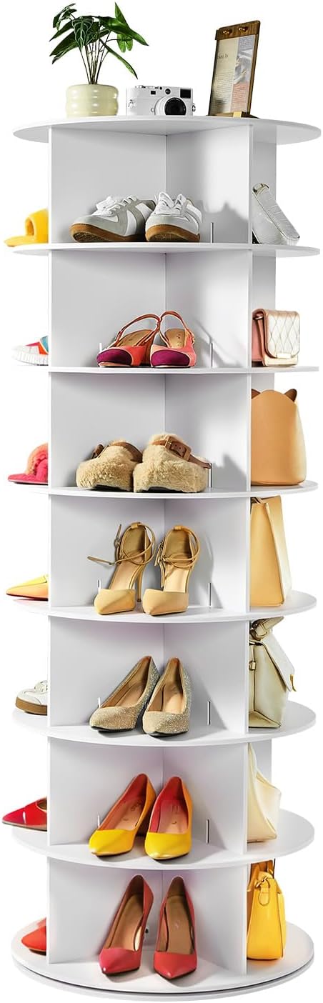 VEVOR 7 Tiers Rotating Shoe Rack Tower, 360° Spinning Shoe Rack, Revolving by VEVOR