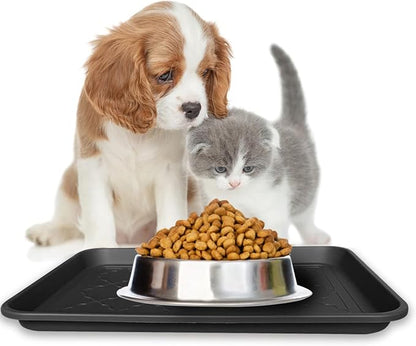 PetLike Boot Tray for Entryway Indoor/Outdoor, Hard Plastic Pet Food Mat 2pack - Image 4
