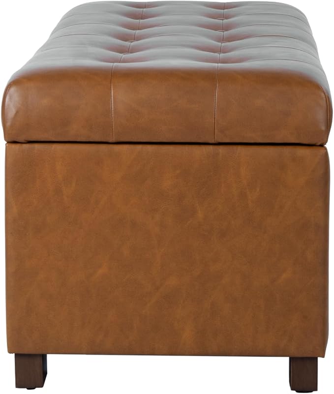 HomePop 46" Tufted Storage Bench - Image 9