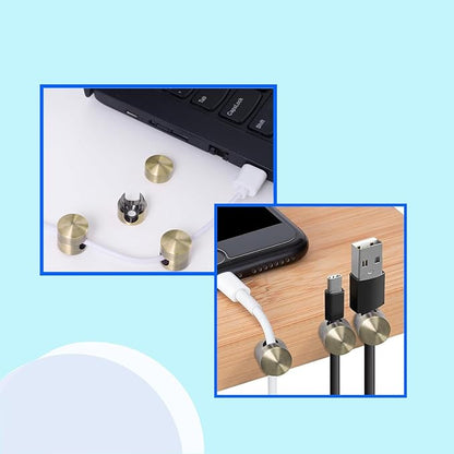 3 Sets Charger Cord Holder, Antique Copper Color Metal Adhesive Cable - Image 3