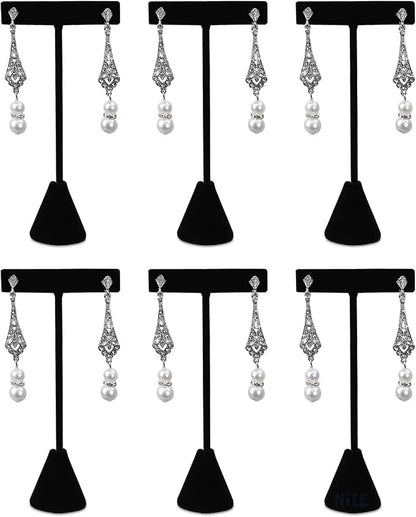 Ikee Design 6 Pcs Set Premium T- Shape Style Earring Display Stand, Earring by IkeeDesign