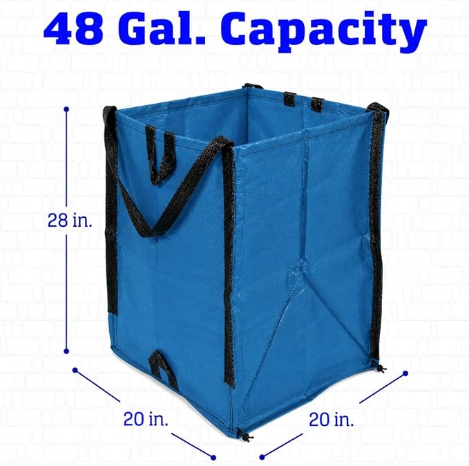 DURASACK Heavy Duty Home and Yard Bags 48-Gallon Reusable Self-Standing Lawn - Image 3