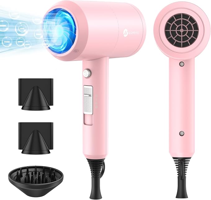 slopehill Professional Ionic Hair Dryer, Powerful 1800W Fast Drying Low Noise by slopehill
