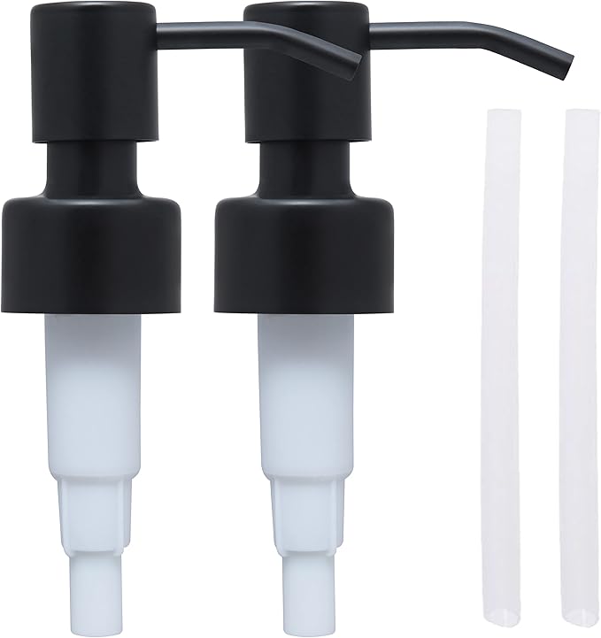 Stainless Steel Soap and Lotion Dispenser Pumps, Replacement by TopHomeStore