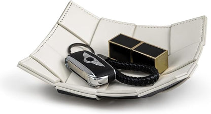 PU Leather Valet Tray for Men Women Key Holder Bowl for Entryway Table Bedside by MSJGA