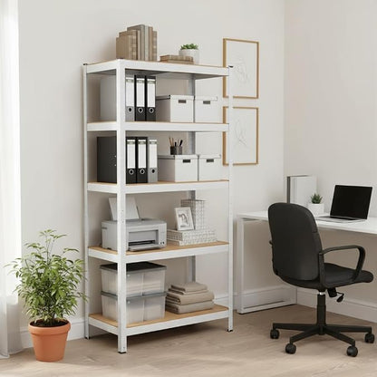Weallux 5-Tier Metal Storage Shelf, 29.5 x 12 x 59 Inches, Adjustable Heavy - Image 8