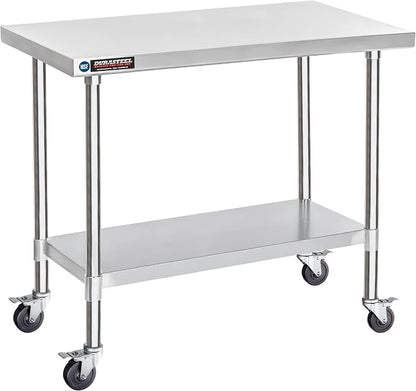 DuraSteel 30x48 NSF Stainless Steel Cart by DuraSteel