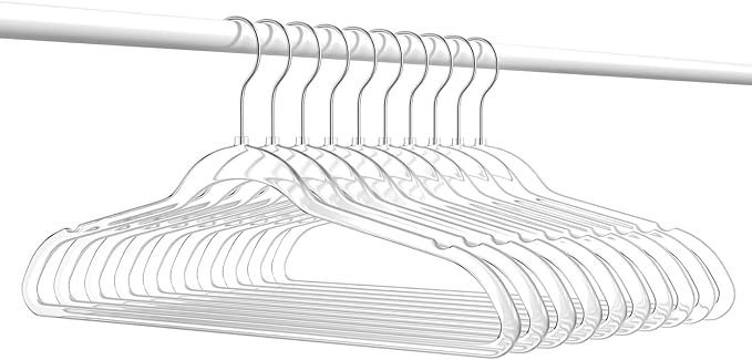 MIZGI 50 Pack Clear Plastic Hangers - Image 8