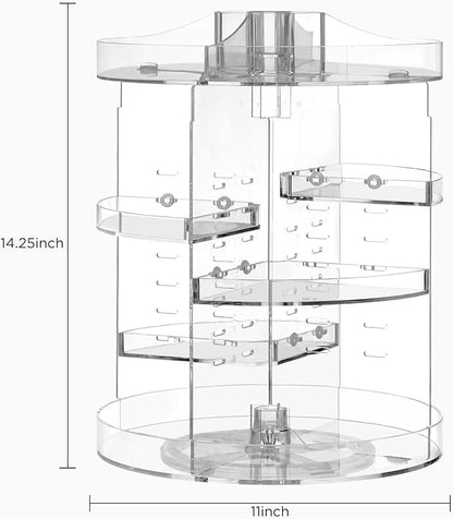 HBlife 360 Rotating Makeup Organizer Plus Size Adjustable Carousel Large - Image 3