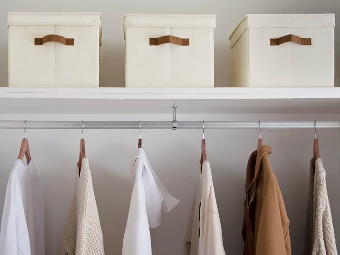 StorageWorks Storage Bins with Lids, Decorative Storage Boxes with Lid and PU - Image 5