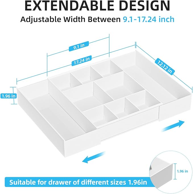 Marbrasse Expandable Desk Drawer Organizer, Desk Organizers and Accessories - Image 2