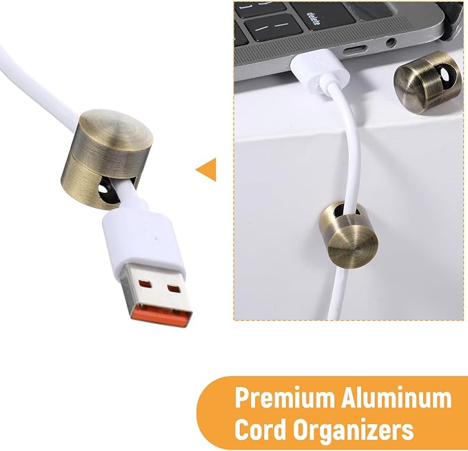 6 Sets Charger Holders for Cords Adjustable Cable Anchor Holders Adhesive Metal - Image 3