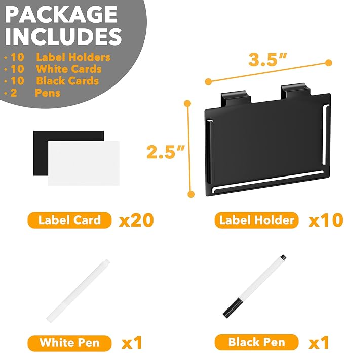 SpaceAid 10 Pack Pantry Basket Labels Clip on - Image 4