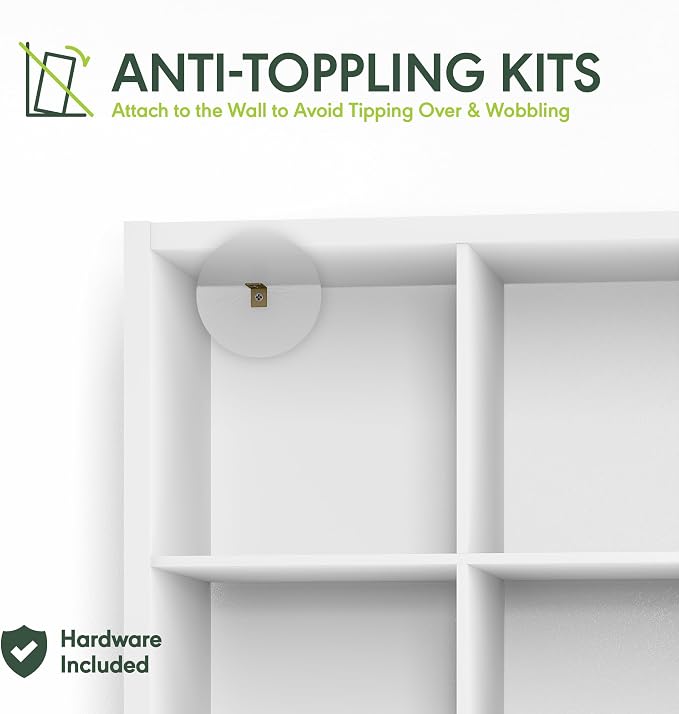 Furinno Cubicle Open Back Decorative Cube Storage Organizer, Reversible Bookcase - Image 4
