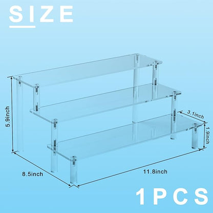 Acrylic Display Risers, 3 Tier Perfume Organizer, Display Shelf - Image 2