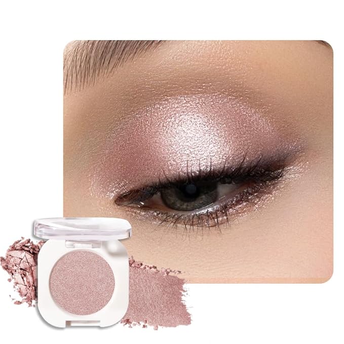 Champagne Shimmer Single Eyeshadow Makeup, Neutral Powde Eye Shadow by HHLTOH