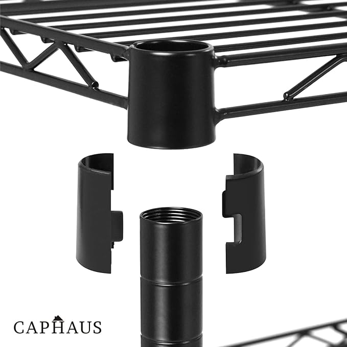 CAPHAUS 3/4/5-Tier Adjustable Height Wire Shelving Unit, Rack Shelving - Image 5