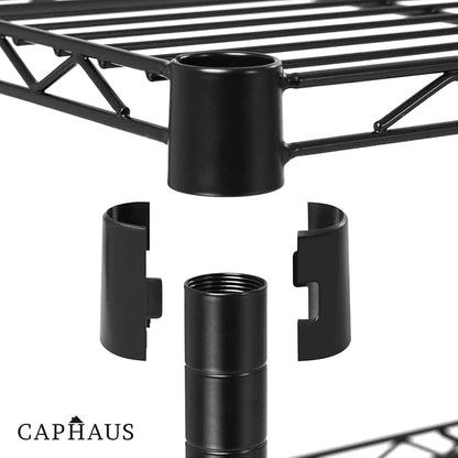 CAPHAUS 3/4/5-Tier Adjustable Height Wire Shelving Unit, Metal Steel Storage - Image 5