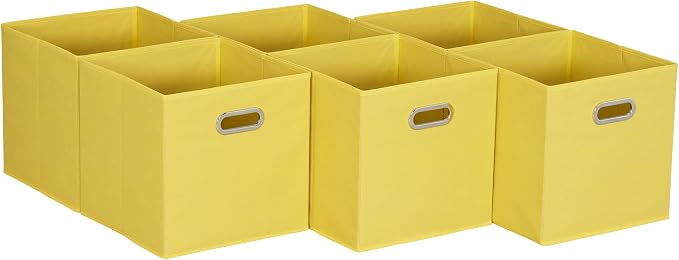 Household Essentials 6 ct Open Fabric Cube Storage Bins by HouseholdEssentials