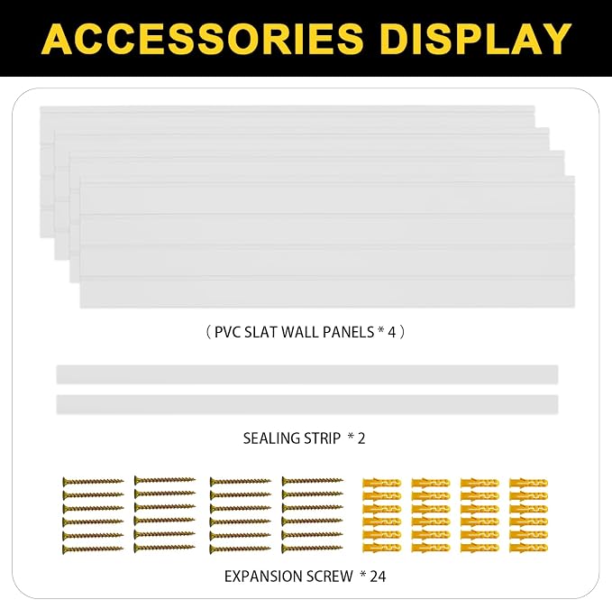 4'H x 4'W PVC Slatwall Panels Garage Wall Storage System - Image 5