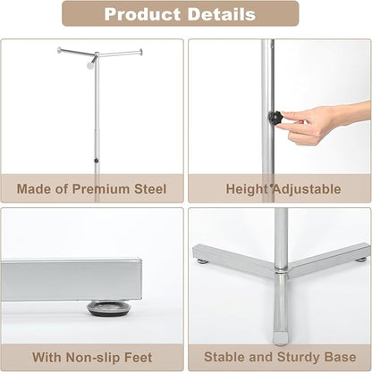 tonchean 34–45 Inch Shopping Bag Holder Stand, Heavy Duty Height Adjustable - Image 4