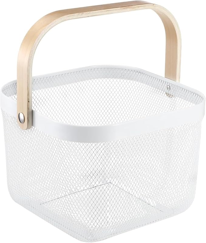 AJIODA Metal Mesh Wire Basket, Large Steel Basket by AJIODA