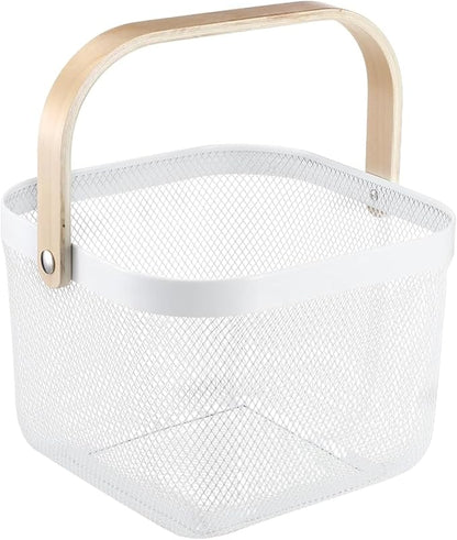 AJIODA Metal Mesh Wire Basket, Large Steel Basket by AJIODA