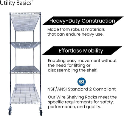 NSF Commercial 4-Tier Wire Shelving - Image 9