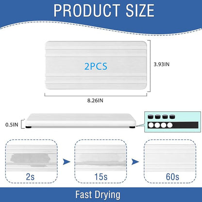 2PCS Water Absorbing Stone Tray, Quick Drying Stone Sink Tray, Water Absorbent - Image 6