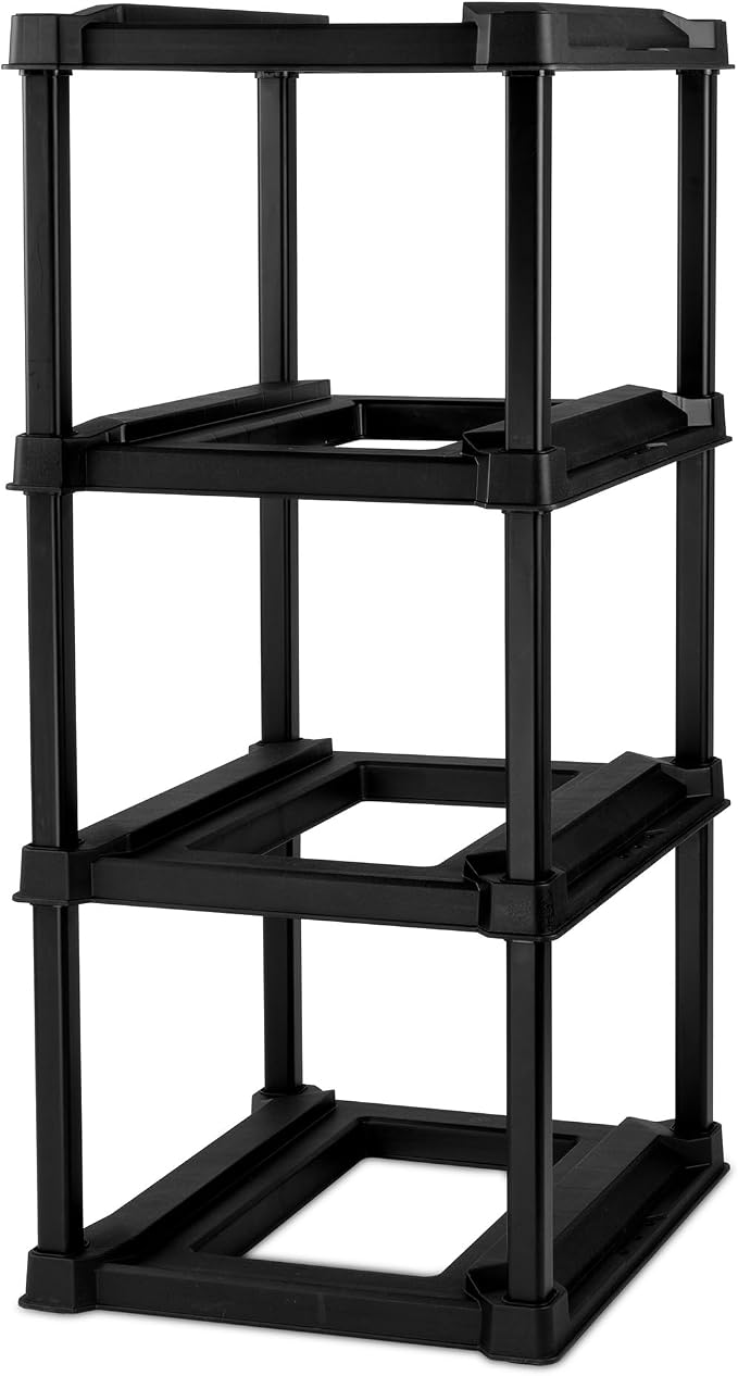 Sterilite 4 Tier Tote Rack, Vertical Plastic Organizer - Image 3