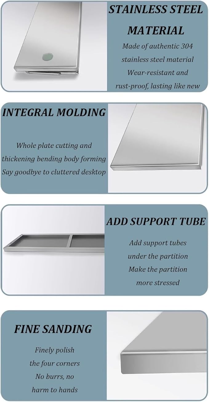 Stainless Steel Folding Wall Shelf, Stainless Steel Wall Mount Folding Table - Image 5