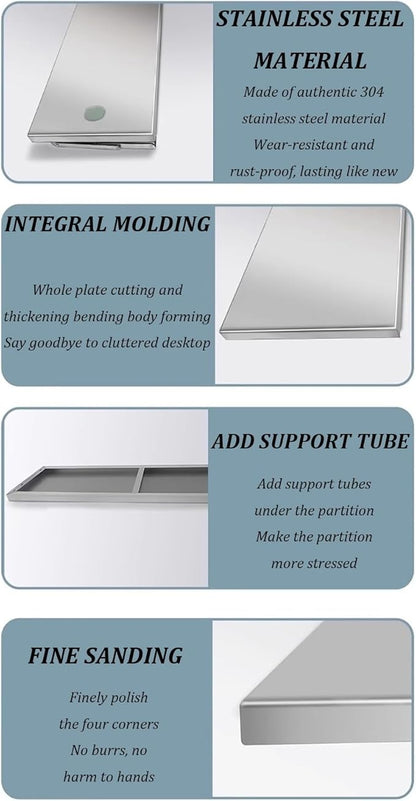 Stainless Steel Folding Wall Shelf, Stainless Steel Wall Mount Folding Table - Image 5