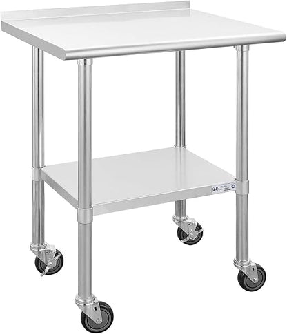 Hally Stainless Steel Table for Prep & Work 24 x 30 Inches by HallySinksTablesH
