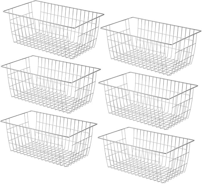 Slideep Farmhouse Wire Organizer Storage Bin Basket by WelcometotheSlideep