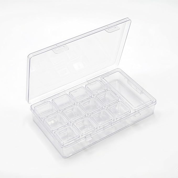 112 Pieces Mixed Sizes Rectangular Empty Mini Clear Plastic Organizer Box | - Image 8