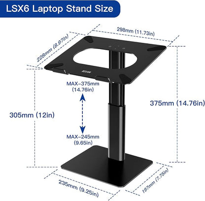 BESIGN LSX6 Computer Holder Stand, Ergonomic Adjustable Notebook Riser - Image 4
