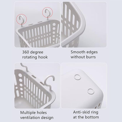 3PCS Plastic Hanging Baskets for Shower, Hanging Basket Organizer - Image 5