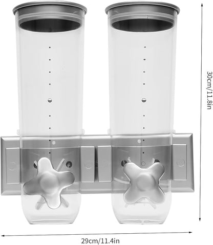 2 Pack Cereal Dispensers, Cereal Containers Storage, Wall-mounted Food Dispenser - Image 2