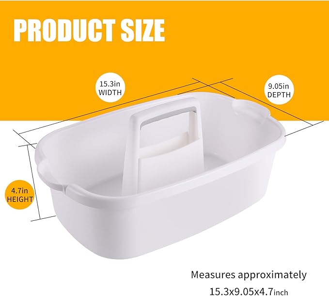 2-Pack Large White Cleaning Caddy - Image 2