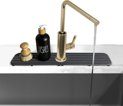 20inch x 4inch Kitchen Sink Faucet Mat, Water Absorbing Stone Faucet Splash - Image 5