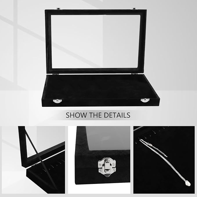 Wudygirl Jewelry Organizer Necklace Organizer Box 20 Hooks Necklaces Holder - Image 3