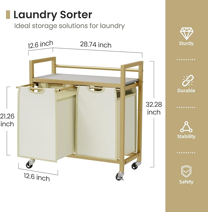 SwaaVee Laundry Sorter, Laundry Hamper - Image 2