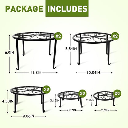 ESRICH 10 Pack Plant Stand, Metal Plant Stands - Image 2