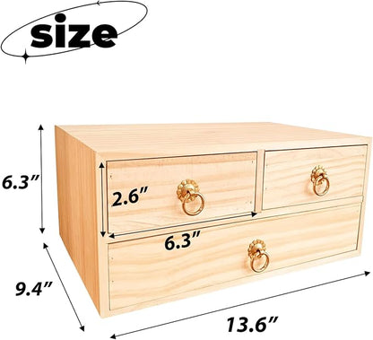 2 Layer Desk Organizer Wooden Desktop Organizer Tabletop Storage Organization - Image 3